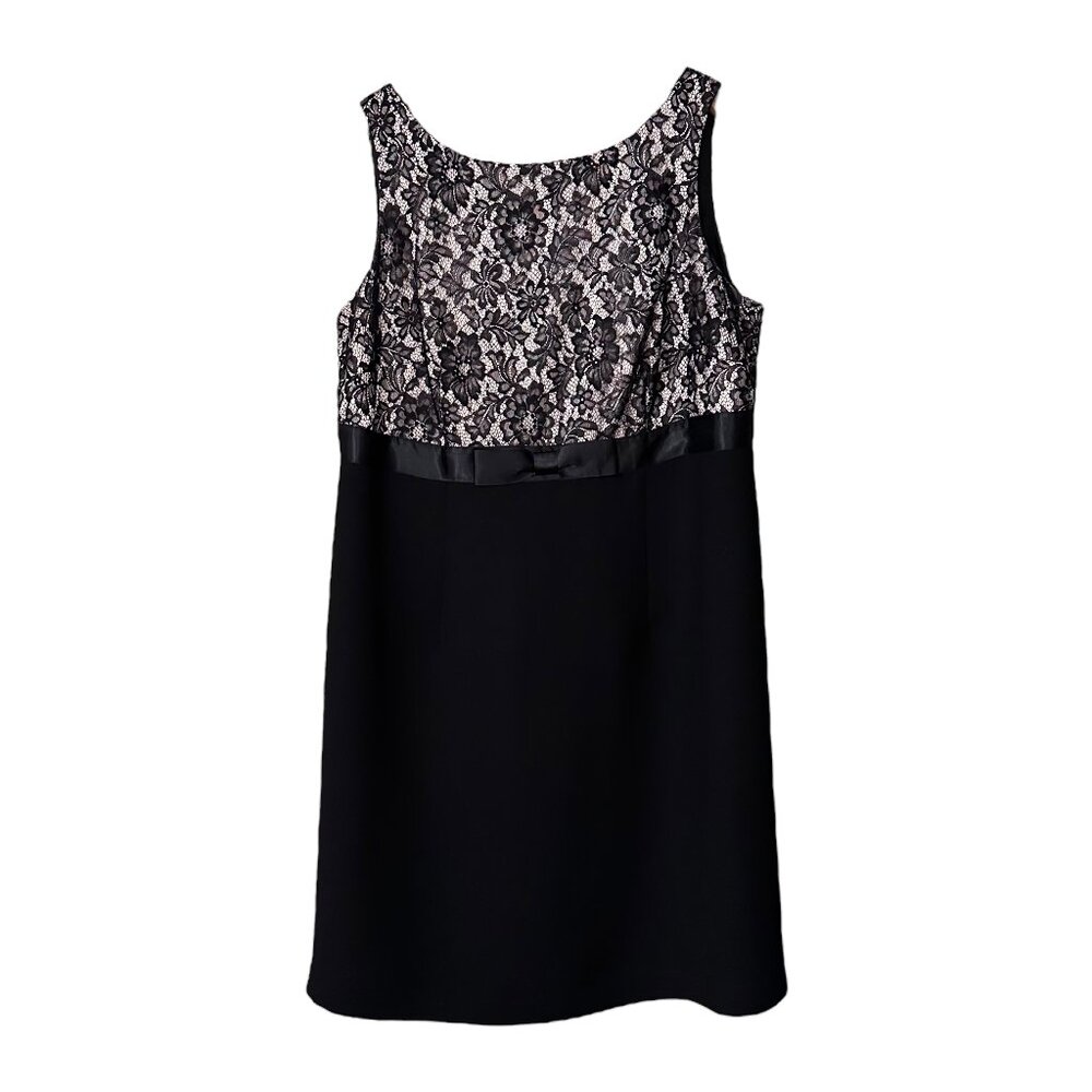 Jessica Howard Black & Nude Lace Cocktail Evening Dress